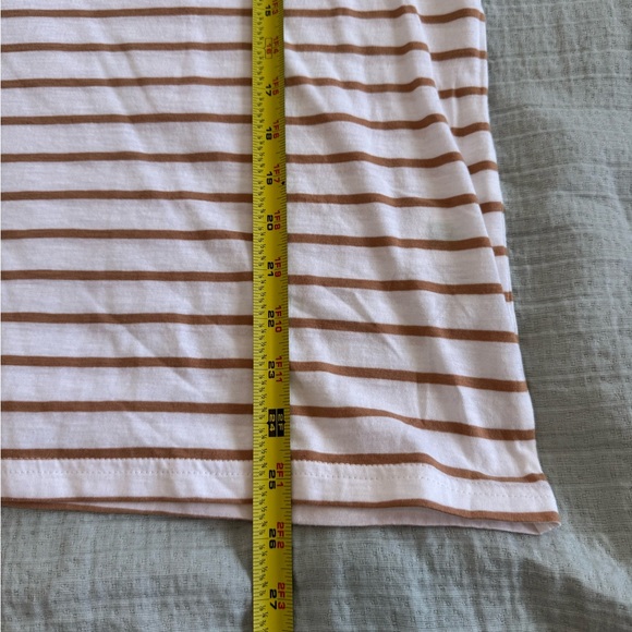 J. Crew White and Tan Striped Blouse - Picture 6 of 6